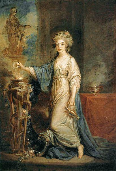 Angelica Kauffmann Portrait of a Woman as a Vestal Virgin china oil painting image